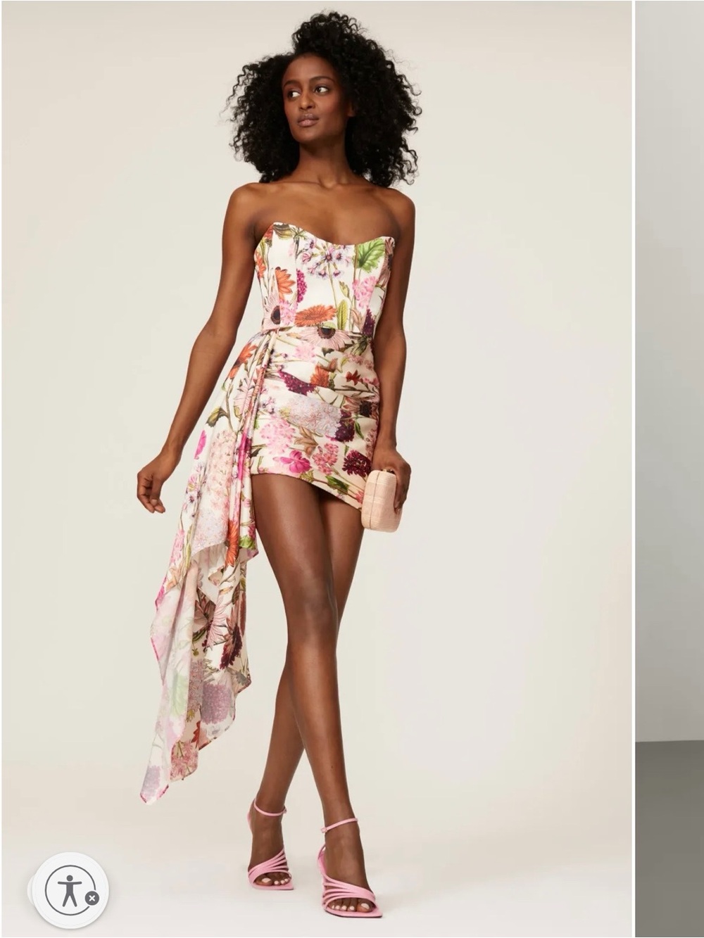 Katie May Chasing Dawn Dress Small Pink Daisy Floral Cocktail Garden Wedding